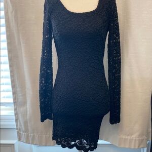 Elegant Black Lace Dress
